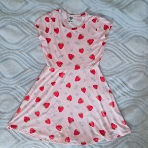 Lily Bleu Pink Strawberry Pattern Dress